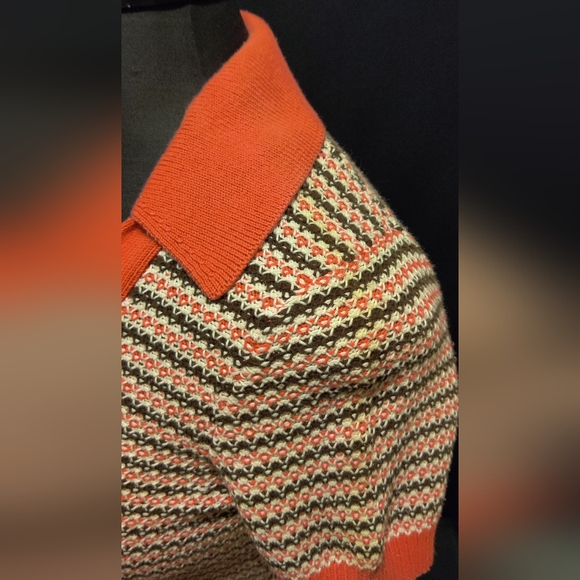 Bnwot (M) Izod like warmer weather textured sweater w/vibrant colors & buttons - Picture 6 of 8